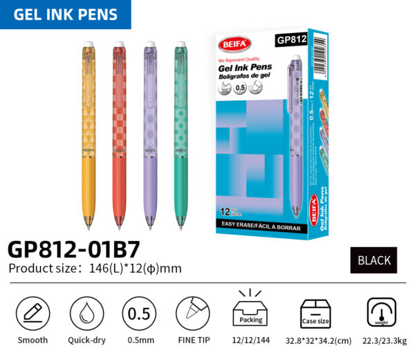 Erasable Gel Ink Pen Black 0,5mm